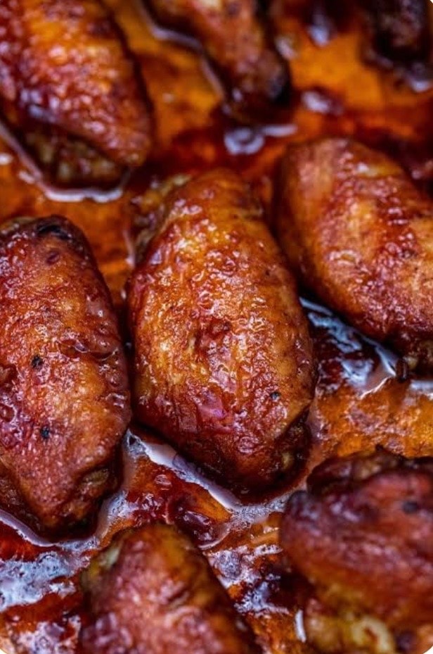 Candied yams glazed with brown sugar and cinnamon